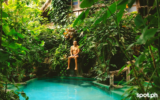 Howie in the Natural Pool